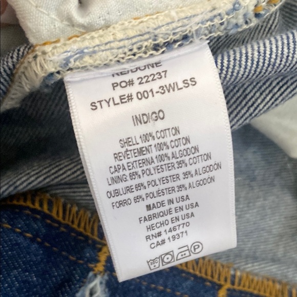 Re/Done+Levi’s 70s Stovepipe HiRise Button fly Straight Leg style001-3WLSSSIZE - Picture 12 of 16